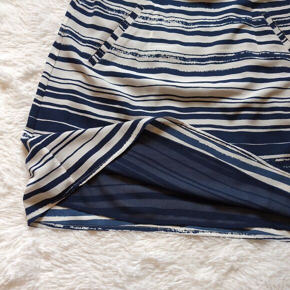 CAbi Blue White Knotted Tie Striped Tank Dress #5264 Nautical Coastal Sz Medium - Picture 12 of 12